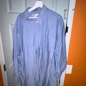 Kings court mens neck size 22 long sleeve button up shirt